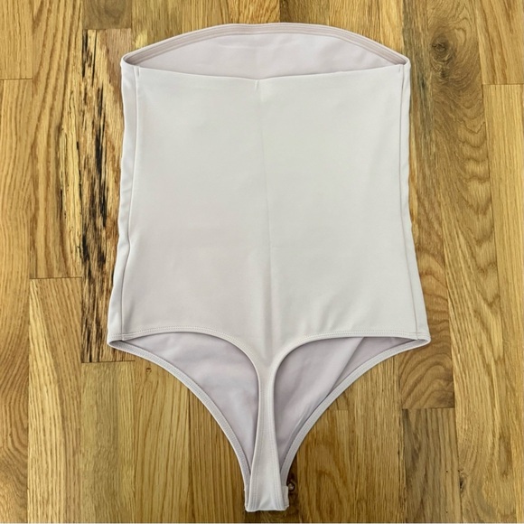 Express Body Contour High Compression Pink Strapless Tube Top Thong Bodysuit S - Picture 3 of 3